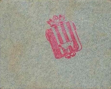 Реверс банкноты 50 сентимо Ле Борхес Бланки (Испания)