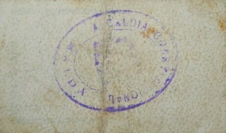 Реверс банкноты 25 centymów Malda (Hiszpania) 1937