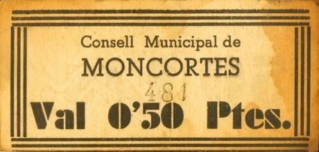 Аверс банкноты 50 centymów Moncortes (Hiszpania)