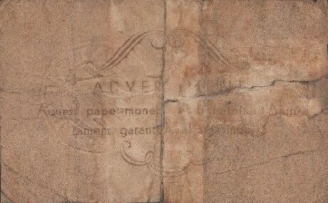 Реверс банкноты 2 песеты Таррега (Испания) 1937 года