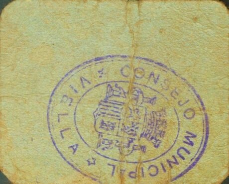 Реверс банкноты 1 песета Виелла (Испания)