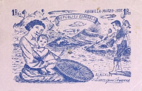 Аверс банкноты 1 peseta Abanilla (Hiszpania) 1937