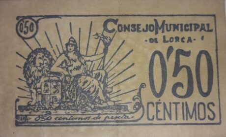 Реверс банкноты 50 centymów Lorca (Hiszpania) 1937