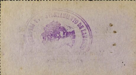 Реверс банкноты 10 сантимов Ла Фельгера (Испания)