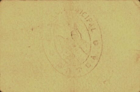 Реверс банкноты 50 сантимов Батеа (Испания)