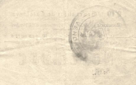 Реверс банкноты 1 Песета Эль Вендрел (Испания) 1937 года