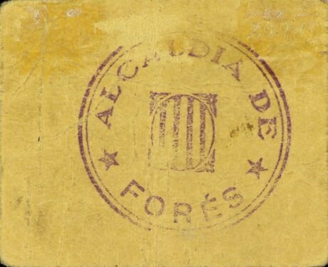 Реверс банкноты 50 сантимов Фореса (Испания)