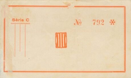 Реверс банкноты 25 сантимов Ла Риба (Испания) 1937 года