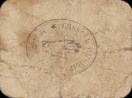 Реверс банкноты 50 сантимов Марса (Испания) 1937 года