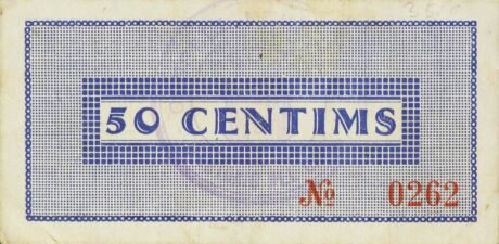 Реверс банкноты 50 centymów Montbrio del Camp (Hiszpania) 1937