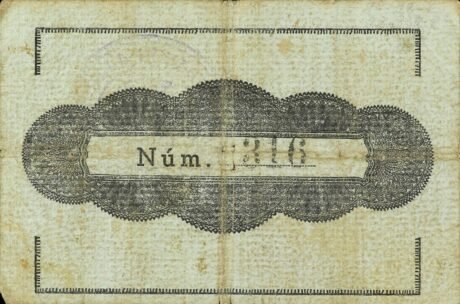 Реверс банкноты 1 peseta Montbrió del Camp (Hiszpania) 1937