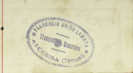 Реверс банкноты 25 centymów Alcoriza (Hiszpania)