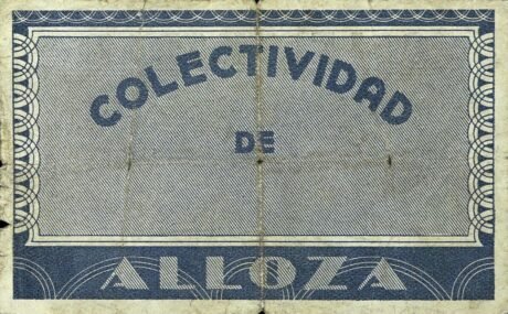 Реверс банкноты 5 peset Allosa (Spain)