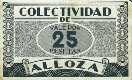 Аверс банкноты 25 peset Allosa (Hiszpania)