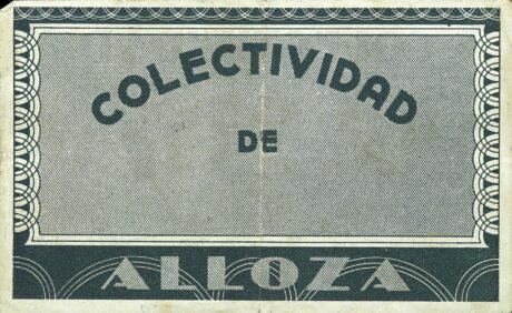 Реверс банкноты 25 peset Allosa (Hiszpania)