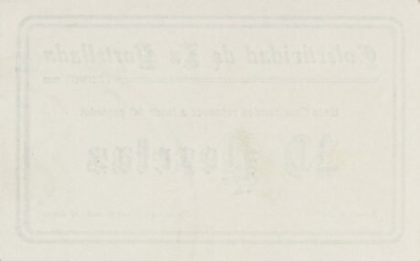 Реверс банкноты 10 peset La Portellada (Hiszpania) 1937