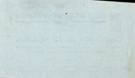 Реверс банкноты 25 centymów Parras de Castellote (Hiszpania) 1937