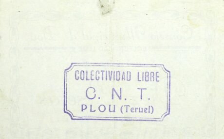 Реверс банкноты Pług za 10 peset (Hiszpania) 1937