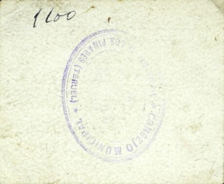 Реверс банкноты 0,50 песетас Вильярроя де лос Пинарес (Испания)