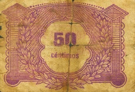 Реверс банкноты 50 centymów navalucillos (Hiszpania)