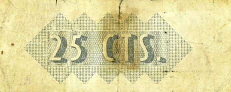 Реверс банкноты 25 centymów Anna (Hiszpania) 1937