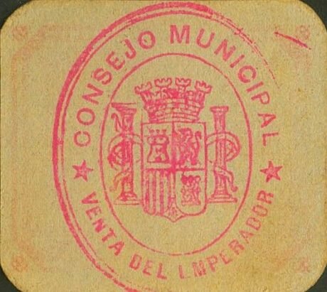 Реверс банкноты 25 centymów Venta del Emperador (Hiszpania)