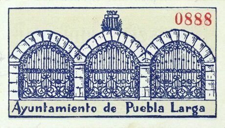 Реверс банкноты 50 сантимов Пуэбла Ларга (Испания)