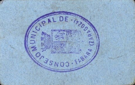 Реверс банкноты 50 сантимов Фабара (Испания)