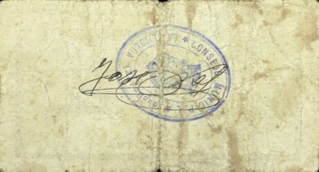 Реверс банкноты 50 centymów La Almolda (Hiszpania)