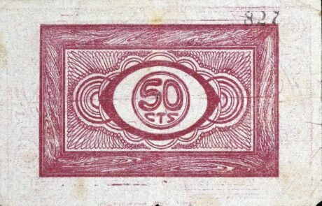 Реверс банкноты 50 Centimo Nonaspe (Hiszpania)