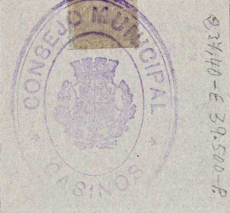 Реверс банкноты 1 peseta Casino (Hiszpania)