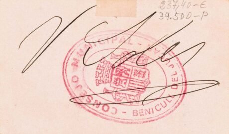 Реверс банкноты 50 сантимов Беникуль дель Хукар (Испания)