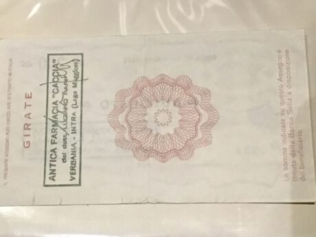 Реверс банкноты 200 lire Bank Sella (Italy) 1976