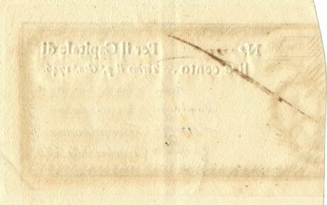 Реверс банкноты 100 лир (Италия) 1746 года