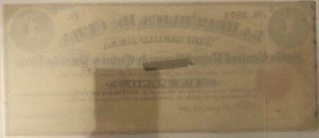 Реверс банкноты 1 песо (Куба) 1869 года