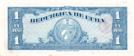 Реверс банкноты 1 peso (Kuba) 1949