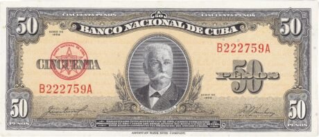 Аверс банкноты 50 pesos (Kuba) 1950
