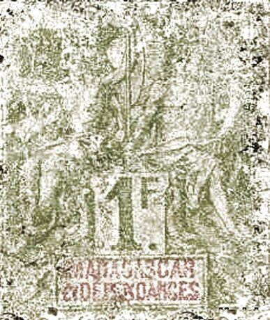 Аверс банкноты 1 франк (Мадагаскар) 1920 года