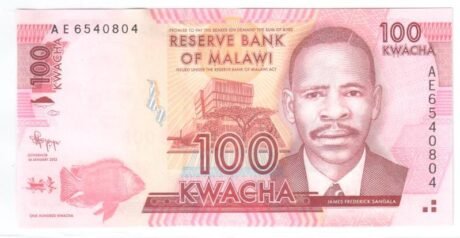 Аверс банкноты 100 квача (Малави) 2012 года