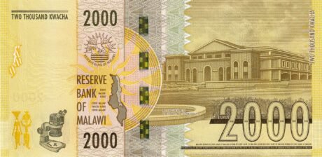 Реверс банкноты 2000 квача (Малави) 2016 года