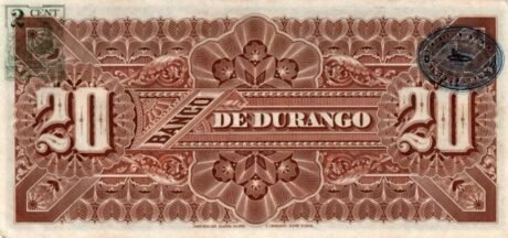 Реверс банкноты 20 песо 