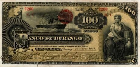 Аверс банкноты 100 песо 