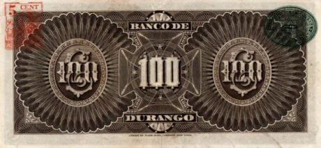 Реверс банкноты 100 песо 