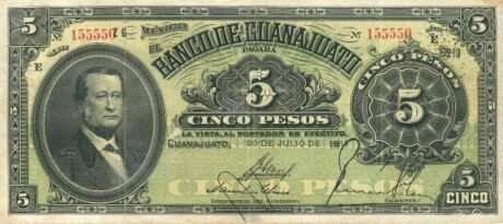 Аверс банкноты 5 песо 