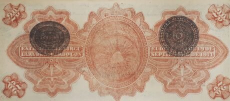 Реверс банкноты 20 pesos (Meksyk) 1914