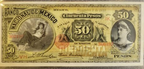 Аверс банкноты 50 песо 