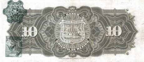 Реверс банкноты 10 песо 