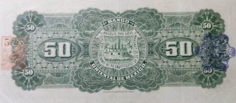 Реверс банкноты 50 песо 