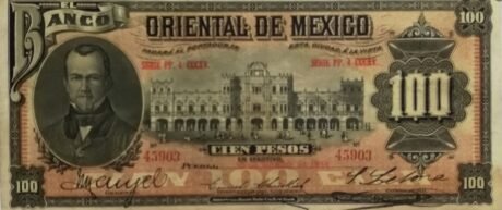 Аверс банкноты 100 песо 