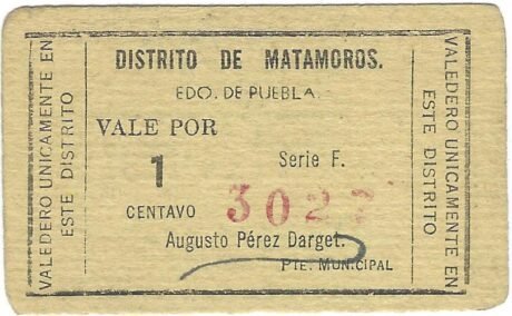 Аверс банкноты 1 сентаво 